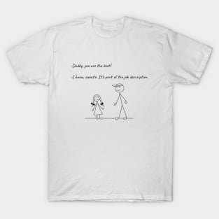 Stickman Family T-Shirt Daddy Job Description Best Tee T-Shirt